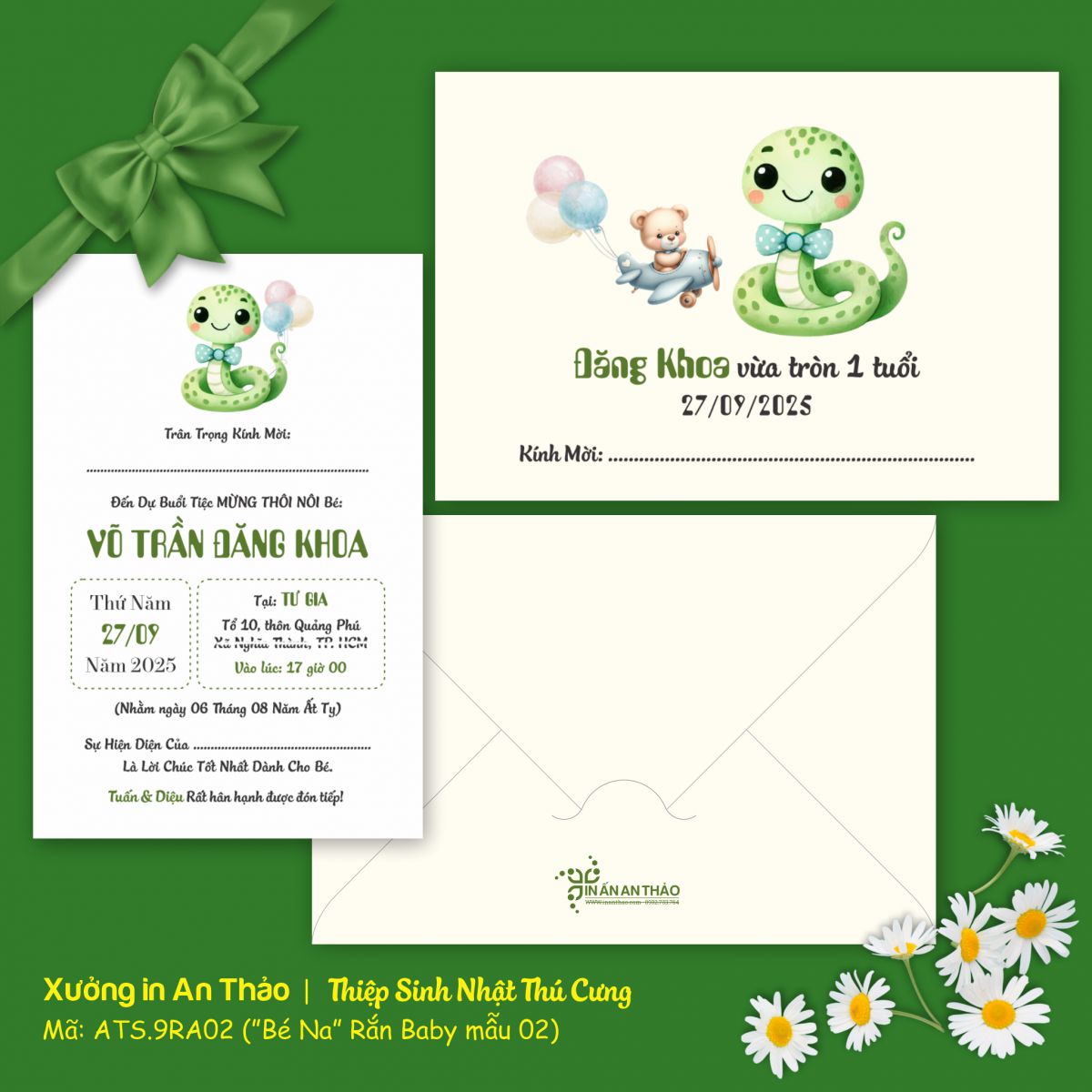 https://inanthao.com/[ATS.9RA02] Thiệp Sinh Nhật Rắn Baby (Mẫu 02) - in từ 20 thiệp
