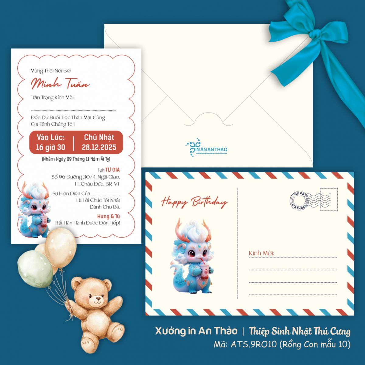 https://inanthao.com/[ATS.9RO10] Thiệp Sinh Nhật Rồng Con (Mẫu 10) - in từ 20 thiệp