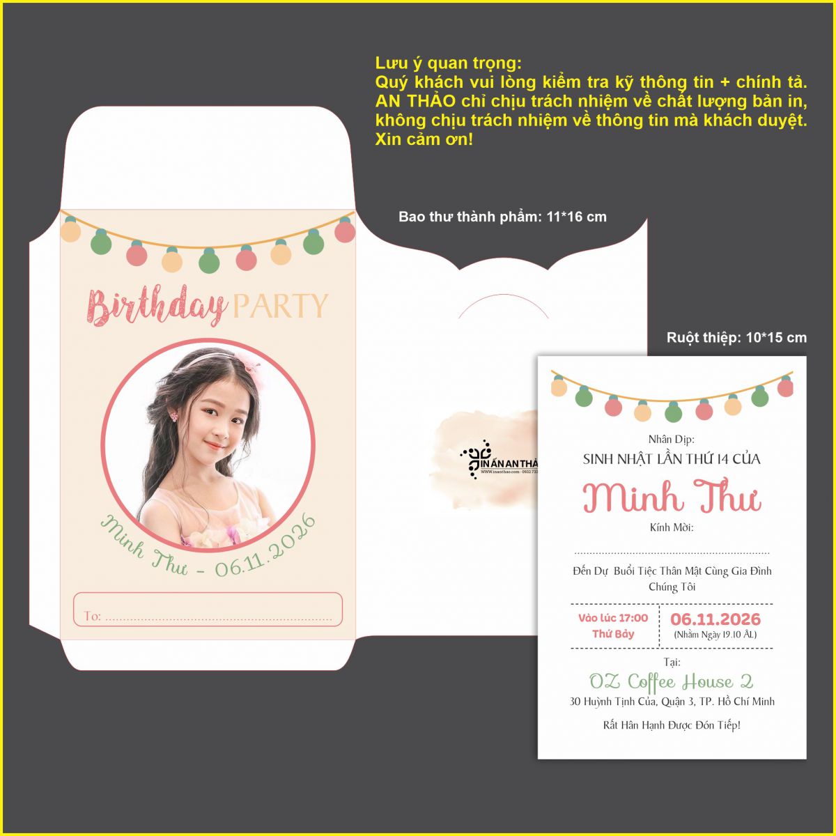 [ATS.HA01] Thiệp Sinh Nhật in hình (Mẫu 01) - in từ 20 thiệp