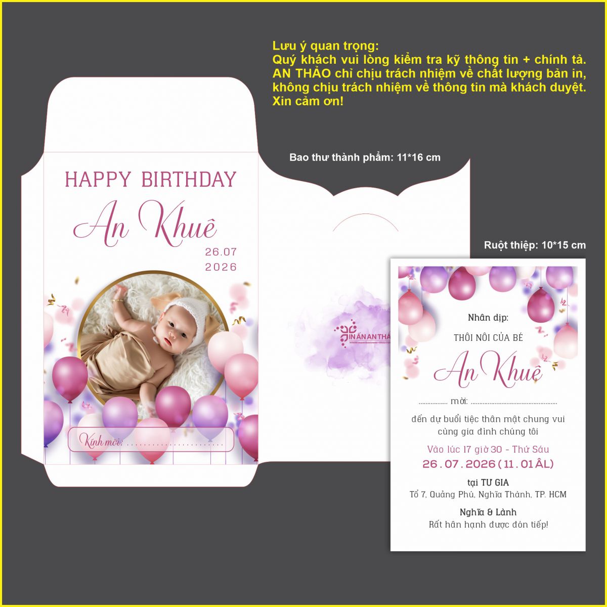 [ATS.HA02] Thiệp Sinh Nhật in hình (Mẫu 02) - in từ 20 thiệp