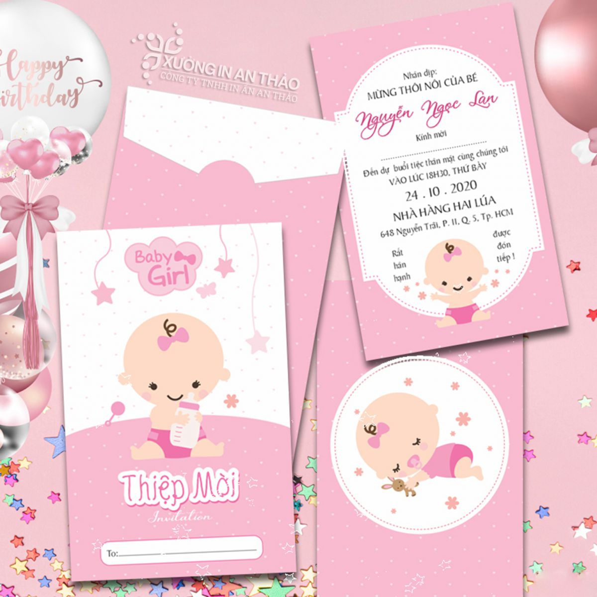 https://inanthao.com/[ATS-F51K] Thiệp Sinh Nhật (Bé Gái Ôm Bình Sữa)